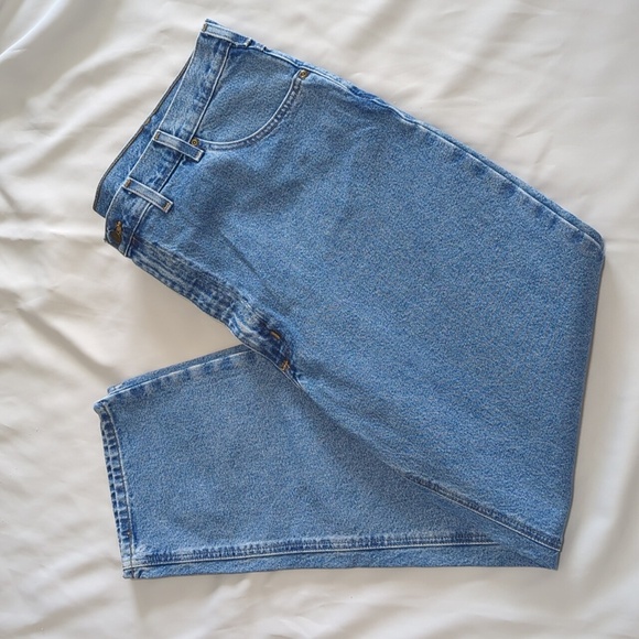 Men Carhartt Jeans Regular Fit Size 46 Light Blue Acid Wash RN# 14806 - Picture 2 of 12